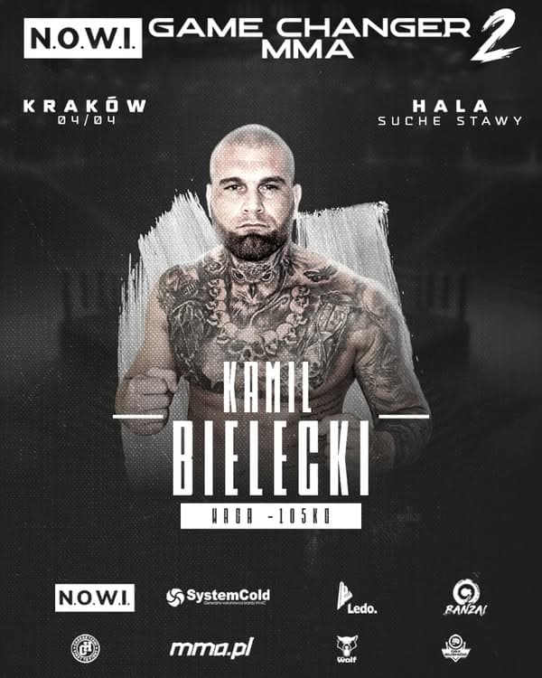 Karta zawodnika Kamila Bieleckiego przed galą N.O.W.I. Game Changer MMA 2 — kategoria do 105 kg